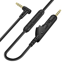 Cable de repuesto QC15, Cable de extensión de Cable de Audio para auriculares Bose QuietComfort QC15/QC2 con micrófono en línea