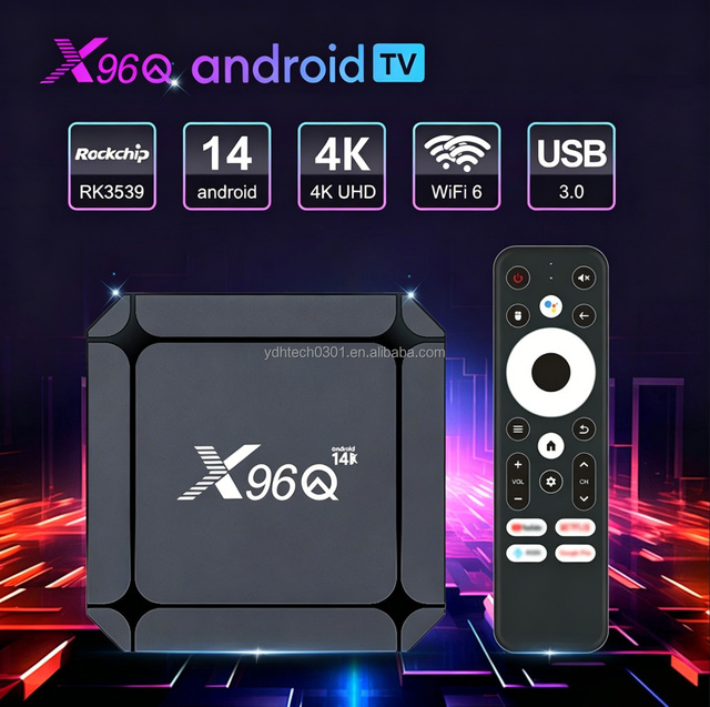 YDH-X96Q 2026 Hot Seller RK3539 Quad Core ARM Cortex A55 4K 2+16GB WiFi Smart Android 14 Pro Version HD TV Box