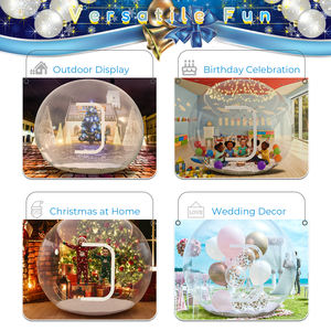 10 أقدام ، وزينة عيد الميلاد من كلوريد البولي فينيل ، فقاعة عملاقة قابلة للنفخ شفافة - Product Image 4