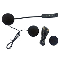 Helm Motor Headset BT Nirkabel dengan Kontrol Suara Kit Panggilan Telepon Hands-free Stereo Baterai 150mAh Model BT11