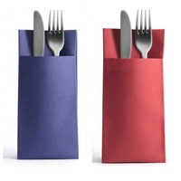 Serviettes vertes de haute qualité en papier jetables couverts serviettes de poche Airlaid dîner serviette pour hôtel