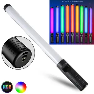 Luz de vídeo LED portátil 20W RGB Flash Stick de brilho portátil 6000K temperatura de cor para telefone e fotografia de vídeo