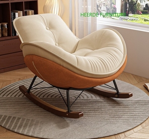 Mecedora de metal ajustable para el hogar, muebles modernos de estilo europeo con panel de <span class=keywords><strong>madera</strong></span> para comedor y dormitorio - Product Image 4