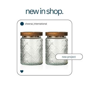 Modern Designed Kitchen Storage Counter <b>Jar</b> with Airtight Wood Lid Glass Pantry for <b>Cookies</b> Candy Coffee Condiments - Product Image 3