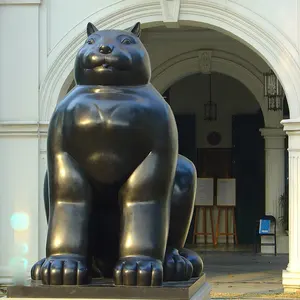 現代彫刻アールデコ調ブロンズフェルナンドボテロの猫の彫刻販売