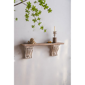 ديكور المنزل المغنيسيوم أكسيد منحوتة النحت جدار شنت شنقا رف خشبي أعلى رف جداري معلَّق لغرفة المعيشة - Product Image 3