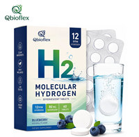 Tablet Hidrogen Qbioflex OEM/ODM 12PPM Antioksidan Kuat Rasa Blueberry Tablet Hidrogen Molekuler