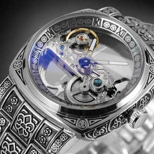 OEM ODM High Quality Men's <b>Skeleton</b> Carved <b>Automatic</b> <b>Watch</b> Stainless Steel Band Luminous Waterproof Mechanical <b>Watch</b> - Product Image 3