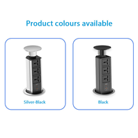 Module de bureau escamotable avec 3 prises universelles, chargeur rapide PD 20W QC 3.0, vente en gros