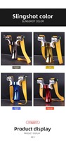 Slingshot de haute précision à double fil, avec bande élastique plate sans attache à pression rapide, puissant jouet de tir d'extérieur