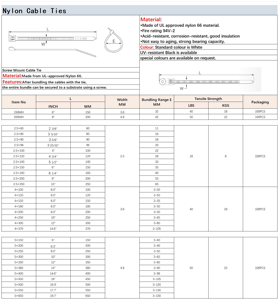 جودة عالية نايلون 66 متعدد الألوان قفل الذاتي سلك مرن العلاقات البريدي العلاقات كابل النايلون التعادل - Product Image 4