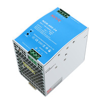 NDR-480-24 sans entrée PFC 200-240VAC alimentation à découpage sur rail din 24v 20A sortie unique 480w pour l'automatisation industrielle