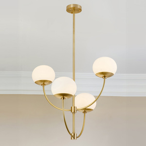 <span class=keywords><strong>Lampadario</strong></span> a sfera in vetro smerigliato bianco lampada a sospensione Post-moderna a 6 <span class=keywords><strong>sfere</strong></span> con materiale in ottone dal produttore cinese - Product Image 3