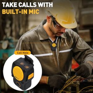 Haut-parleur Bluetooth à clipser, étanche IPX7, autonomie de 10 heures, micro intégré, ultra-léger et portable, pour la course à pied, la randonnée, le travail, les activités de plein air (Jaune) - Product Image 3