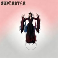 Standee Akrilik Kreatif Ju Jingyi 10cm, Dekorasi Meja Selebriti, Hadiah Ulang Tahun untuk Teman, Koleksi Gantungan Kunci
