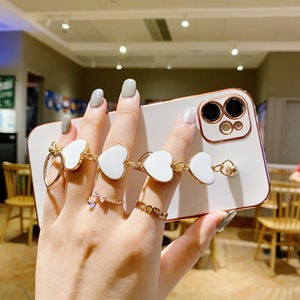 <span class=keywords><strong>Coque</strong></span> <span class=keywords><strong>de</strong></span> téléphone <span class=keywords><strong>de</strong></span> placage <span class=keywords><strong>de</strong></span> luxe <span class=keywords><strong>avec</strong></span> amour coeur chaîne dragonne filles <span class=keywords><strong>coque</strong></span> pour iPhone 11 12 13 14 15 16 Pro Max XS X XR - Product Image 2