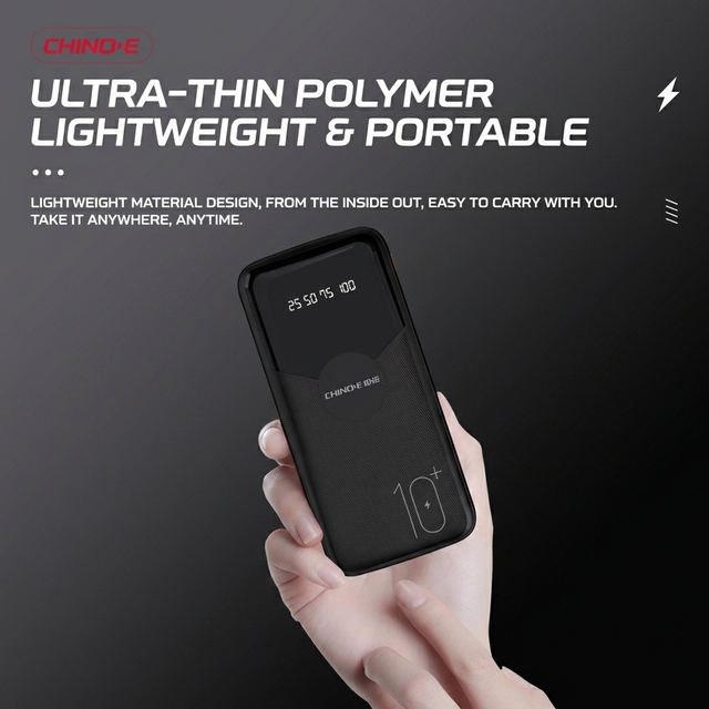 CHINOE CNCE 10000mAh Power Bank 10W Fast Charging Portable Charger for Smartphones,  Works with iphone and Electric Dirt Bike