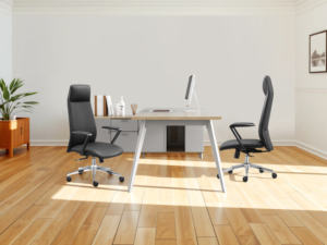 Silla de Oficina Ergonómica Ejecutiva, Respaldo Alto, Cuero PU, Giratoria, Soporte Lumbar Ajustable, Función de Inclinación, Ruedas, para Jefes - Product Image 2