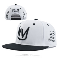 Groothandel op maat gemaakte logo 3D kroon borduurwerk flat brim baseball pet verstelbare snapback gestructureerd voor streetdance buiten