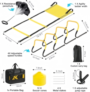 Équipement d'entraînement de vitesse : Ensemble d'échelles d'agilité pour améliorer rapidement la forme physique et la capacité de réaction - Product Image 2