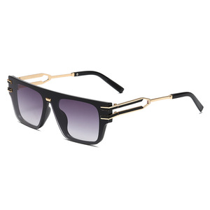 2024 New Fashion Big Square <b>Plastic</b> Metal <b>Frames</b> Luxury Vintage Shades Retro Trendy Sunglasses Women Men - Product Image 1
