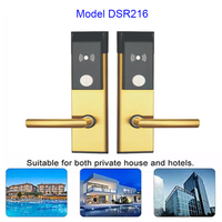 Sistema de cerradura de puerta de tarjeta de llave inteligente Rfid digital electrónica para hotel, cerradura de puerta de hotel con sistema de software de gestión
