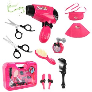 Ensemble <span class=keywords><strong>de</strong></span> <span class=keywords><strong>salon</strong></span> <span class=keywords><strong>de</strong></span> beauté pour filles Kit <span class=keywords><strong>de</strong></span> <span class=keywords><strong>coiffure</strong></span> pour coiffeur Jouets <span class=keywords><strong>de</strong></span> maquillage avec sèche-cheveux Tablier <span class=keywords><strong>de</strong></span> coiffeur - Product Image 1