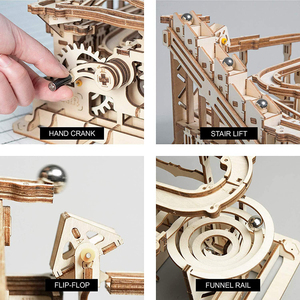 Kits de modélisation Robotime Rokr, cadeaux LG501, bricolage, engrenage, découpe laser, <span class=keywords><strong>puzzle</strong></span> en bois <span class=keywords><strong>3D</strong></span>, parcours de billes - Product Image 5