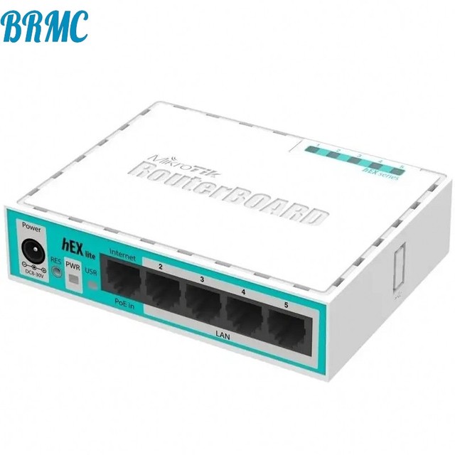 RB750r2 Mini Router hEX lite small 5-port Supports 5 10/100 Mbps Ethernet Ports hEX RB750r2