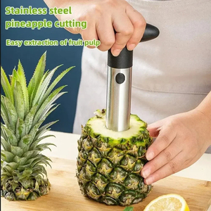 Cortador de Frutas de Acero Inoxidable, Utensilio de Cocina, Entrega Rápida, Descorazonador, Rebanador y Pelador de Piña (Venta al Por Mayor, 1 Unidad) - Product Image 3
