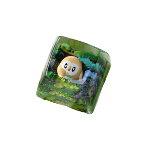 Keycap artisanal en résine Pokemoned Rowlet imprimé en 3D, usinage CNC, pour clavier mécanique - Product Image 1