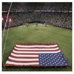 2024 Custom Digital Printed Polyester Pennant Giant Flag-Waterproof Portable Super Big Size for <b>Stadium</b> Sport Events - Product Image 2