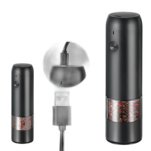 Wholesale USB Rechargeable Pepper Mill with Led Light Adjustable Salt and Pepper <b>Grinder</b> Set Electric Spice <b>Grinder</b> for Home - Product Image 2