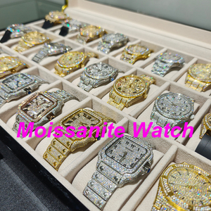 Relógio de Luxo de Alta Qualidade com Diamante Moissanite de Fábrica Personalizado em Aço Inoxidável Premium Hip Hop com Diamante Moissanite - Product Image 6