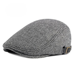 Boina de Lana para Hombre, Estilo Vaquero, Otoño Invierno, Clásica Británica Retro, Gorro Cálido para Hombres de Mediana Edad y Mayores - Product Image 4