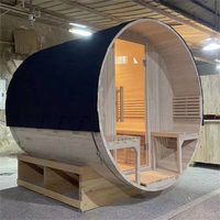 Sauna extérieur finlandais pour 4 personnes Prix bon marché Jardin Sauna tonneau en bois de bonne qualité Sauna extérieur