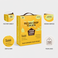 Boîte Cadeau Noix de Pécan Jaune Orange Impression Personnalisée Écologique Qualité Alimentaire Service de Conception Emballage Luxe pour Noix Usine OEM