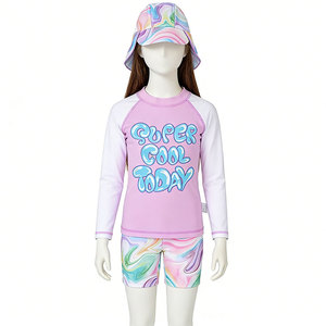Traje <span class=keywords><strong>de</strong></span> Baño <span class=keywords><strong>de</strong></span> 3 Piezas para Niñas, Manga Larga, Pantalones Cortos <span class=keywords><strong>de</strong></span> Baño, Gorra, Lindo Traje <span class=keywords><strong>de</strong></span> Baño Dividido para Niños, Traje <span class=keywords><strong>de</strong></span> Baño Moderno para Niños, Ropa <span class=keywords><strong>de</strong></span> Playa - Product Image 2