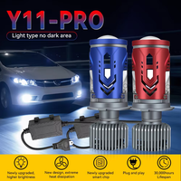 BRAD Lentille de projecteur LED pour voiture en gros, super lumineuse Y11 100W, lentille de phare, ampoule de phare LED H4, feux de route