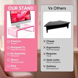 <span class=keywords><strong>Acrylic</strong></span> màn hình đứng, hồng máy tính Riser, hồng bàn Riser, hồng <span class=keywords><strong>Acrylic</strong></span> máy tính xách tay đứng, <span class=keywords><strong>Acrylic</strong></span> màn hình đứng cho bàn, hồng - Product Image 3
