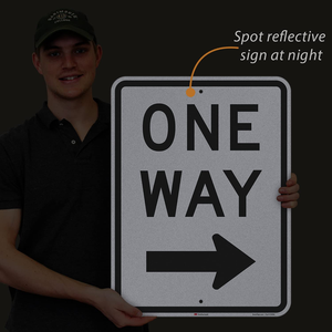 Señal Reflectante de Alta Intensidad SmartSign, Leyenda de Una Vía con Flecha Derecha, Proveedor de Señales de Tráfico con Certificación ISO - Product Image 2