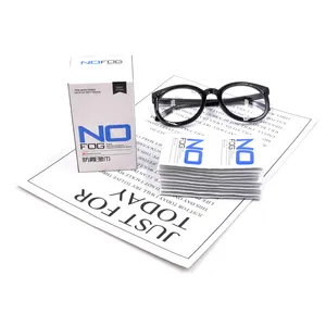 자연 휴대용 안개 방지 안경 젖은 손수건 광학 안경 클리너 10 상자 판매