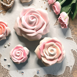 Moule en silicone 3D stéréo en forme de <span class=keywords><strong>rose</strong></span> pour bougies parfumées DIY, résine artistique, artisanat en plâtre et décoration intérieure - Product Image 1