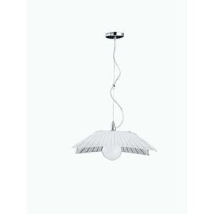 LÁMPARA DE TECHO ISIDE BLANCA PD CROMADA D. 45CM 50x50X11CM - 1XE27 MAX 60W - Product Image 1