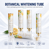 Tube d'emballage en aluminium et plastique pour dentifrice, bouchon à vis, logo personnalisé imprimé UV, conteneur laminé pour soins bucco-dentaires 12,7-35 mm