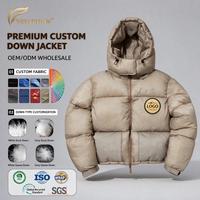 Veste d'hiver matelassée réversible et chaude pour homme, style décontracté, avec fermeture éclair, 80 % duvet, coupe bouffante