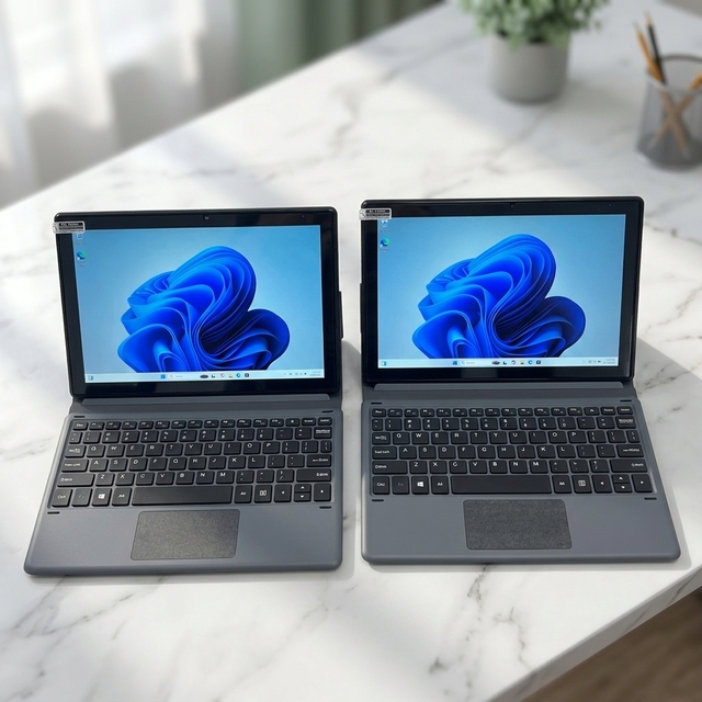 New Intel 10 Inch Wi-Fi Laptop PC 2 in 1 Tablet 8GB 128GB J3455 Touch Windows 11 Tablet with Keyboard Stand