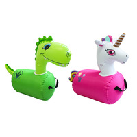 Caballo Unicornio Saltarín, Juguete Inflable de PVC para Niños, con Asa, para Exteriores