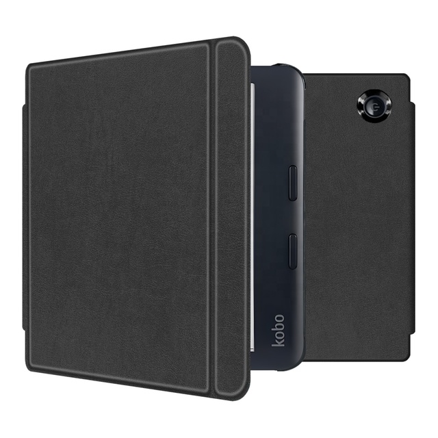Custom Design Kobo Case for Kobo Libra Colour 7 Inch N428 Libra 2 Libra H2o PU Leather Slim Smart Cover 2024 Ebook case Cover