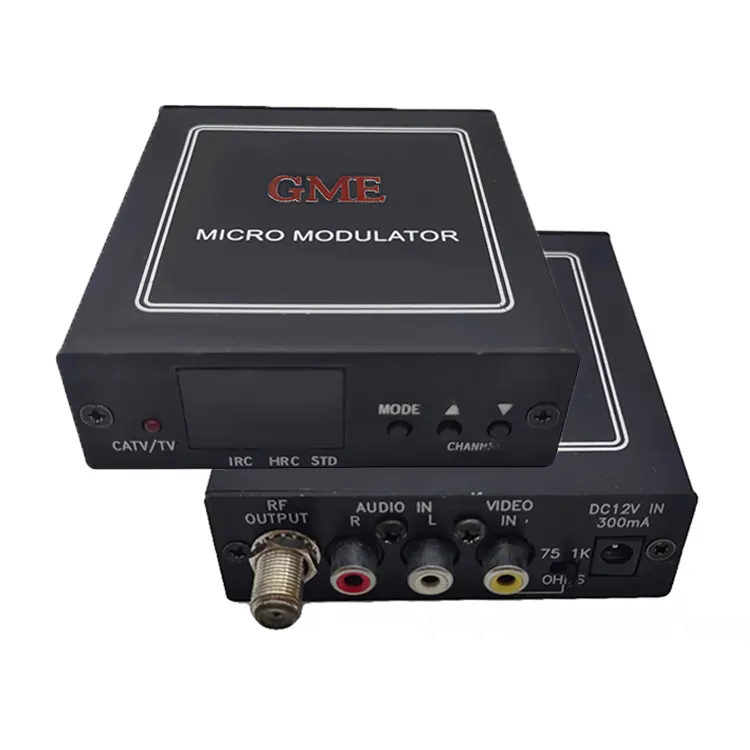 Good Mind GME Cable TV Equipment 1 Channel VHF CATV Analog Micro R.F. RCA Audio Video AV TO RF 1CH Agile Modulator